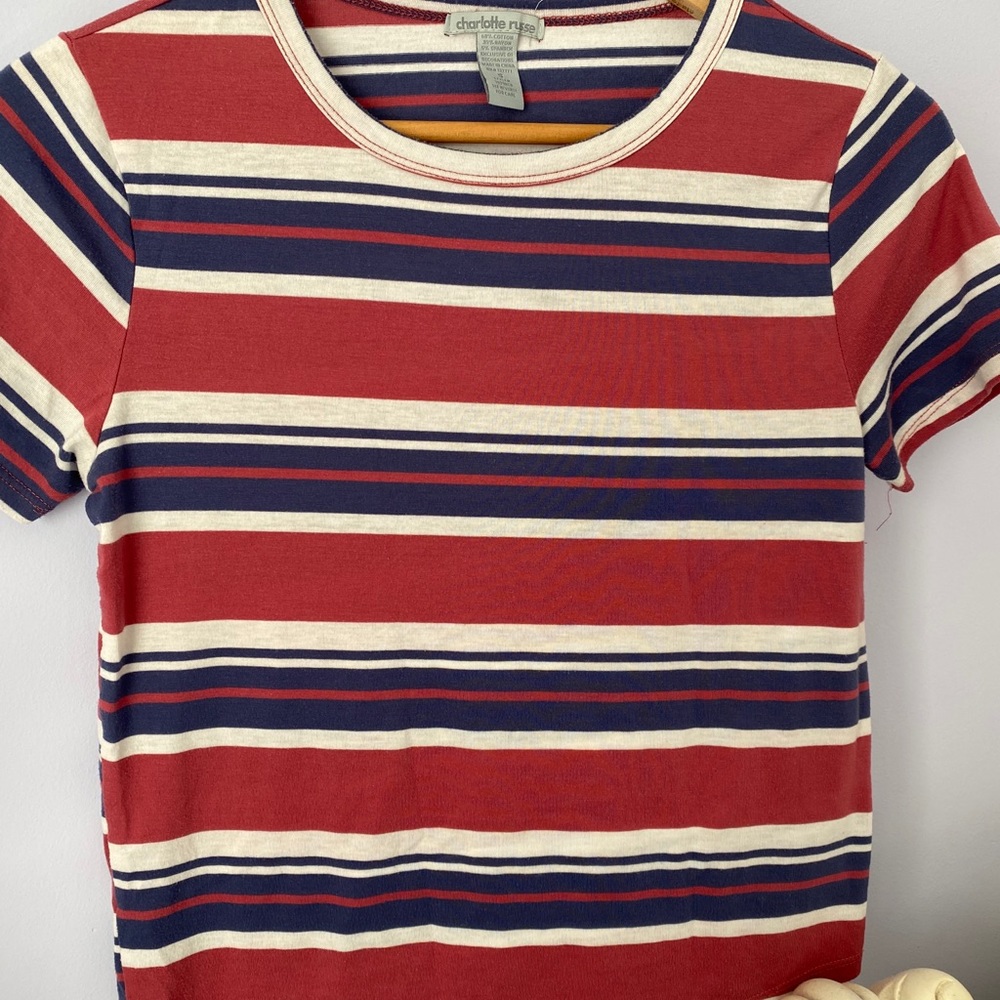 Red, White & Blue Striped Top 🇺🇸